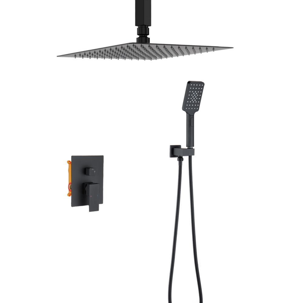 Boyel Living Ceiling Mounted Shower System with Handheld Showerhead in