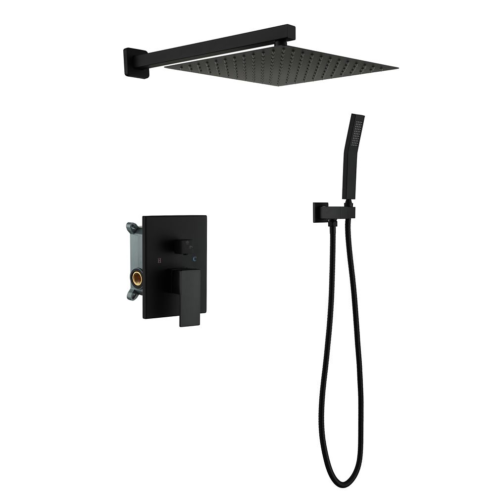 Boyel Living 12inch Wall Mount Rain Dual Shower Heads with Showerhead