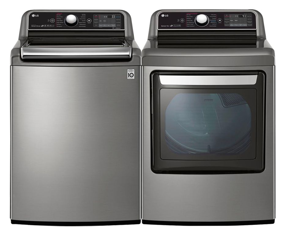 LG Electronics Smart Washer and Electric Dryer Set in Stainless Steel