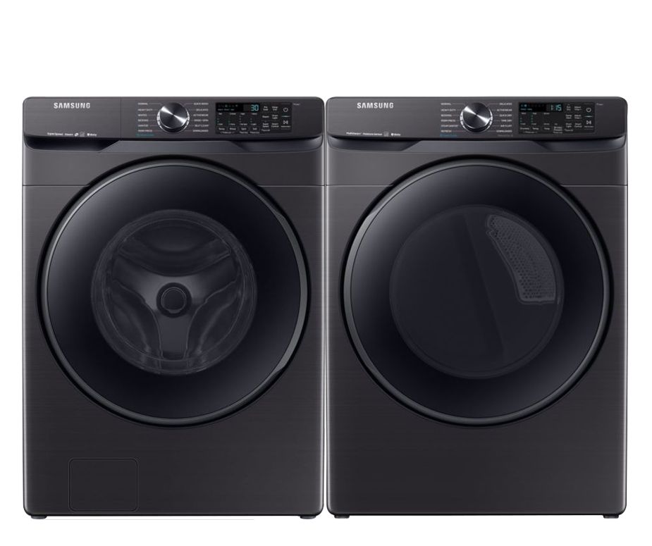 Samsung Front Load Washer and Electric Dryer Set in Black Stainless Steel The Home Depot Canada