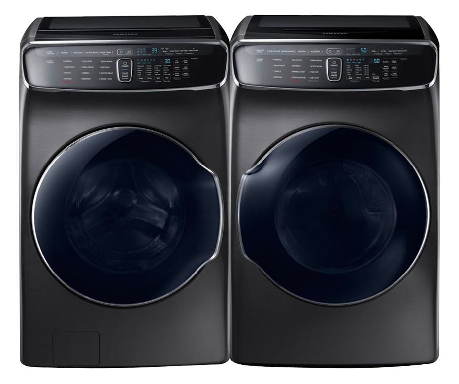 Samsung Front Load Washer And Electric Dryer Set In Black Stainless   P 511029 