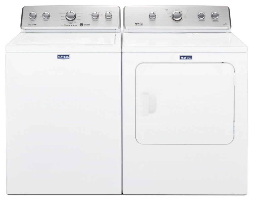 Maytag Top Load Washer and Electric Dryer Set in White The Home Depot