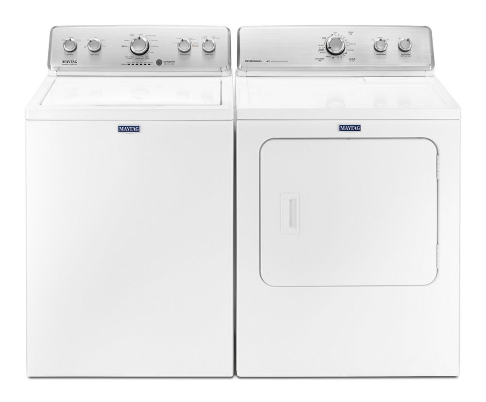 Maytag Top Load Washer and Electric Dryer Set in White The Home Depot