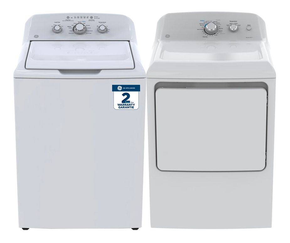 GE Adora Top Load Washer and Electric Dryer Set in White The Home