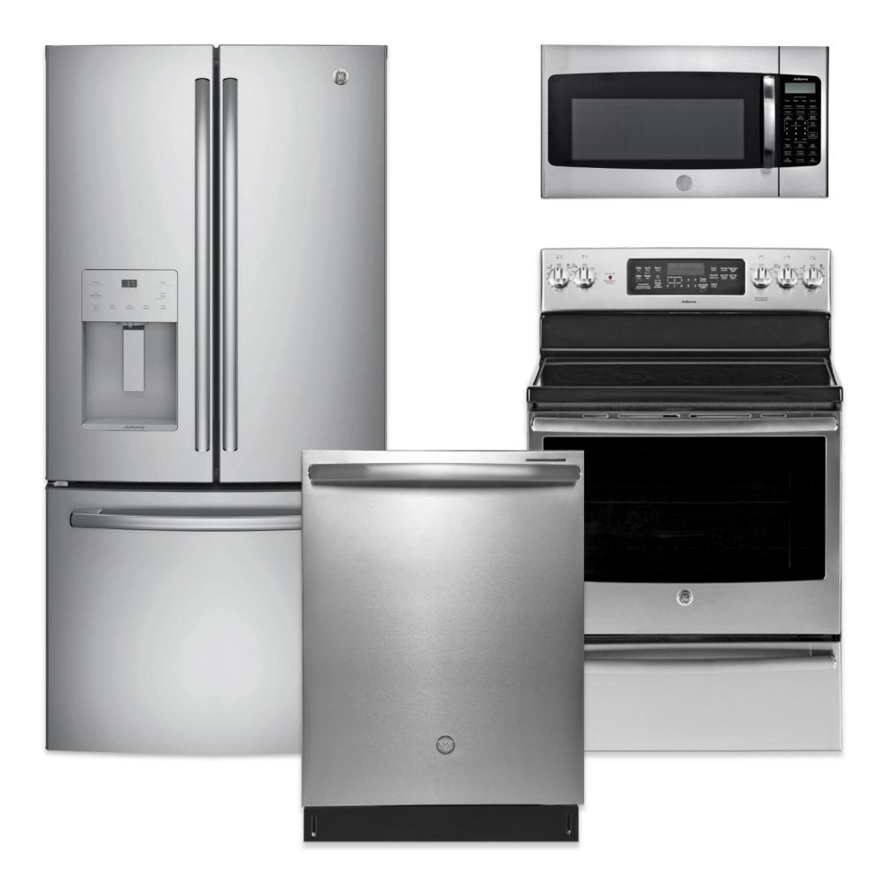 GE Adora Exclusive Stainless Steel Kitchen Package | The Home Depot Canada Stainless Steel Appliances At Home Depot
